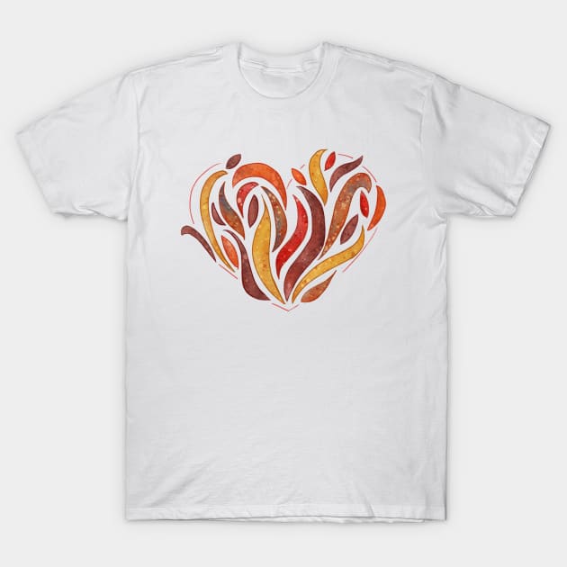 Fiery love T-Shirt by FalyourPal
